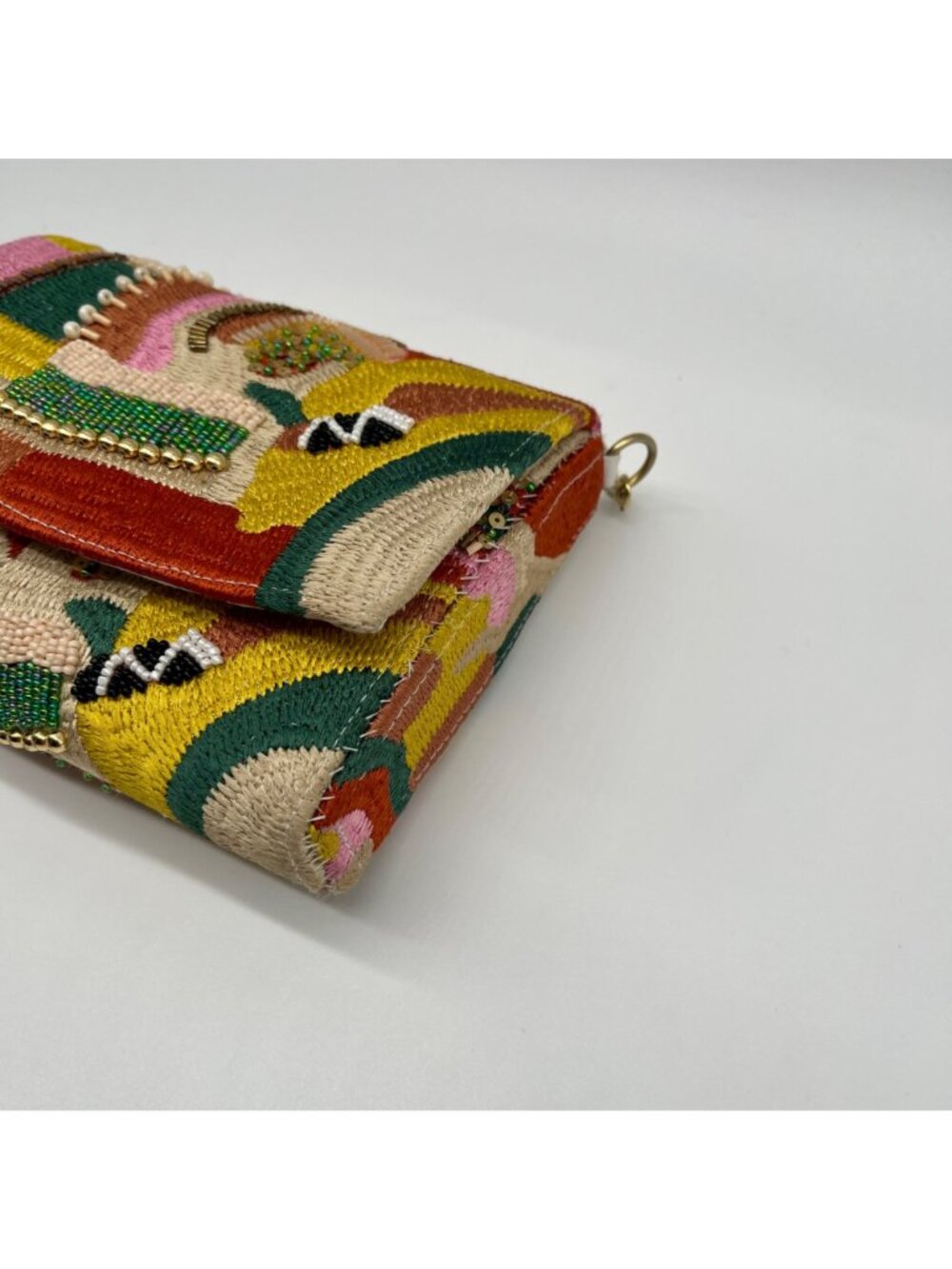 MMs Brands Beaded Flip-Over Clutch Purse - Picture 8 of 10